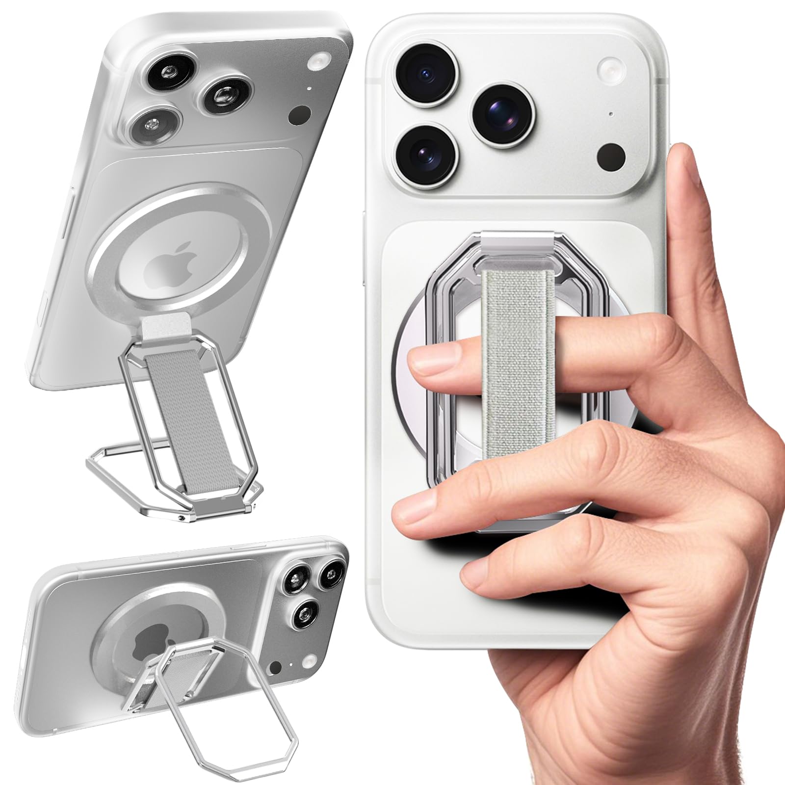 Amazon.com: HYCZAAE for MagSafe Phone Grip, 4-in-1 Stable Octagon